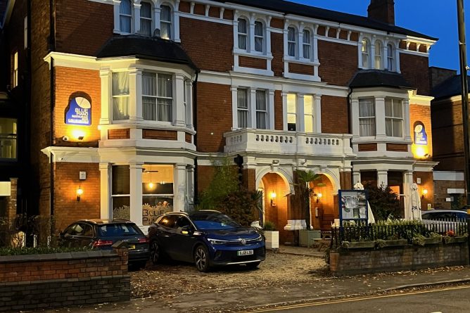 Blue Piano Bar venue with elegant architecture, ideal for intimate events and gatherings.