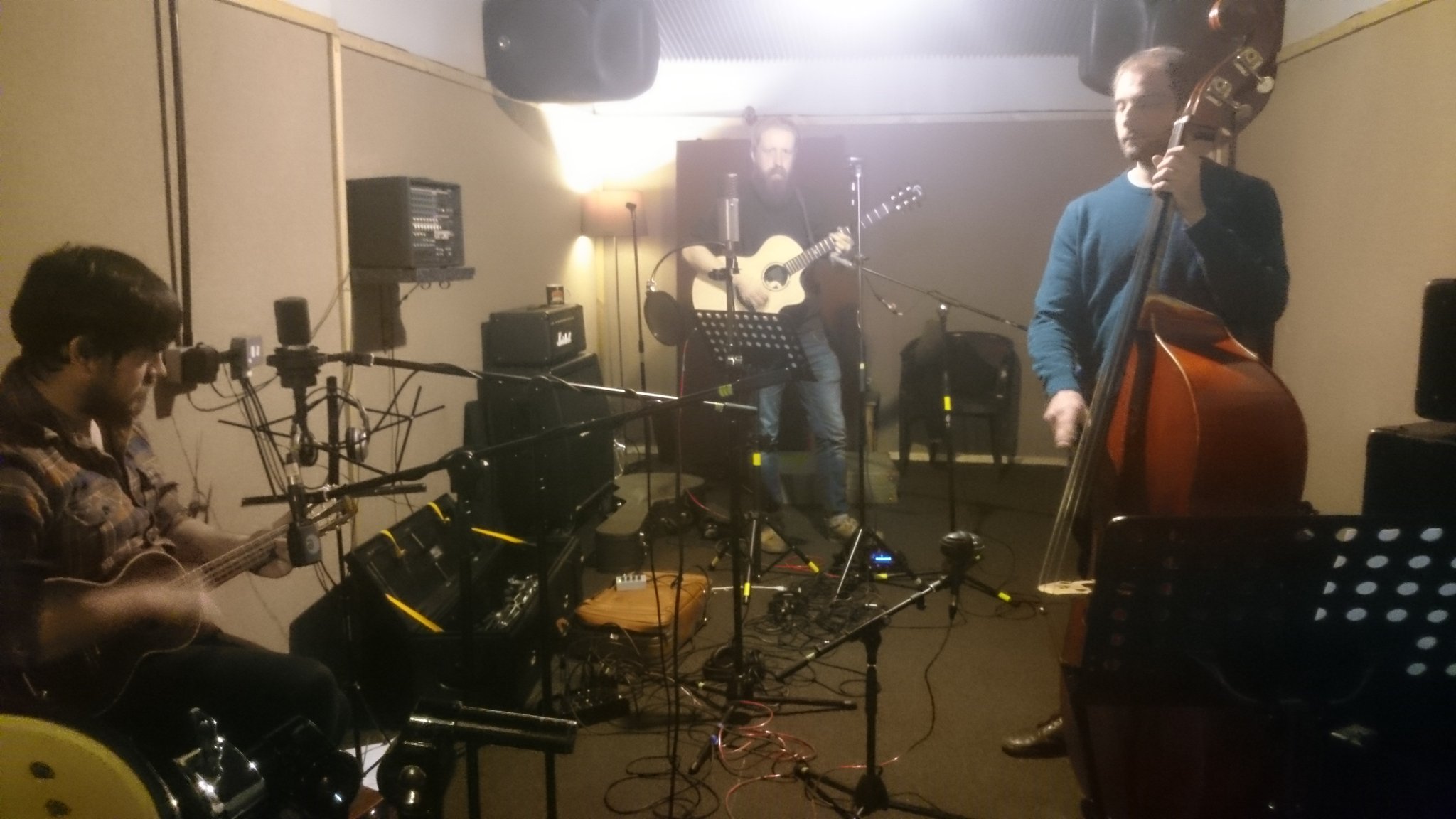 Live music setup in rehearsal studio, ideal for corporate events and private gatherings.