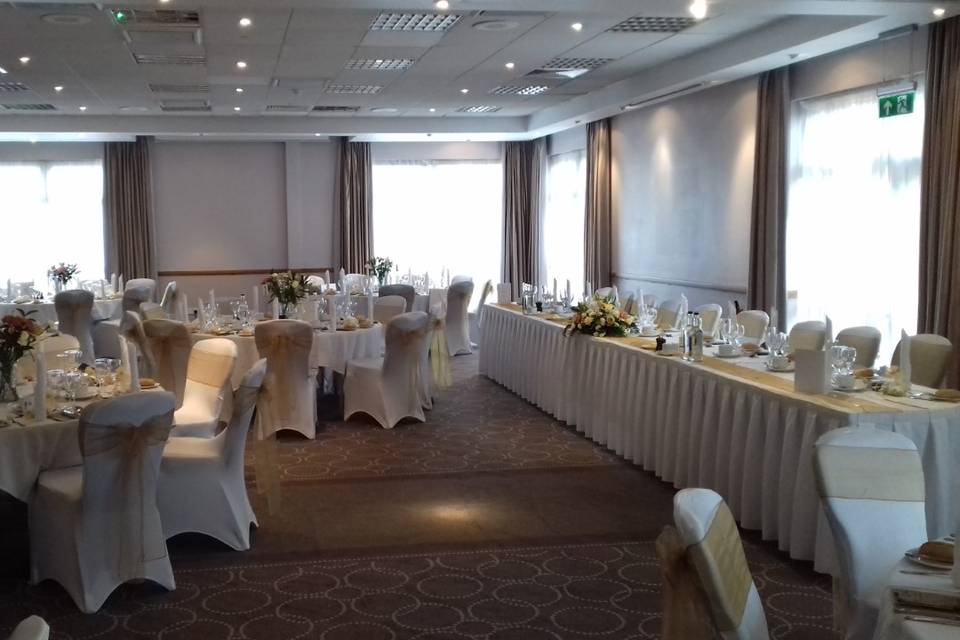 Elegant Elgar Suite at Bromsgrove Hotel, ideal for weddings and corporate events.