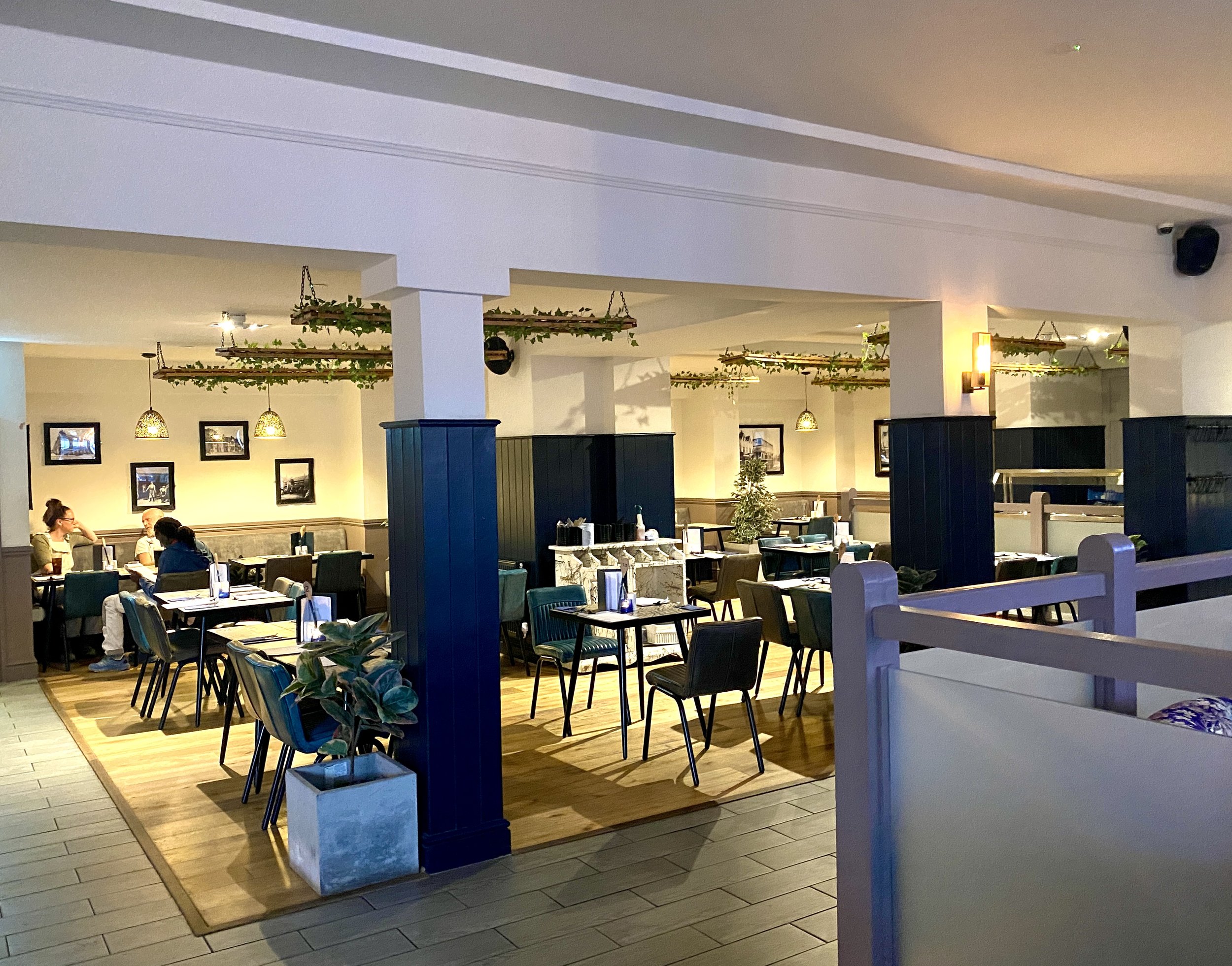 Modern restaurant interior at Bournbrook Inn, perfect for events and gatherings.