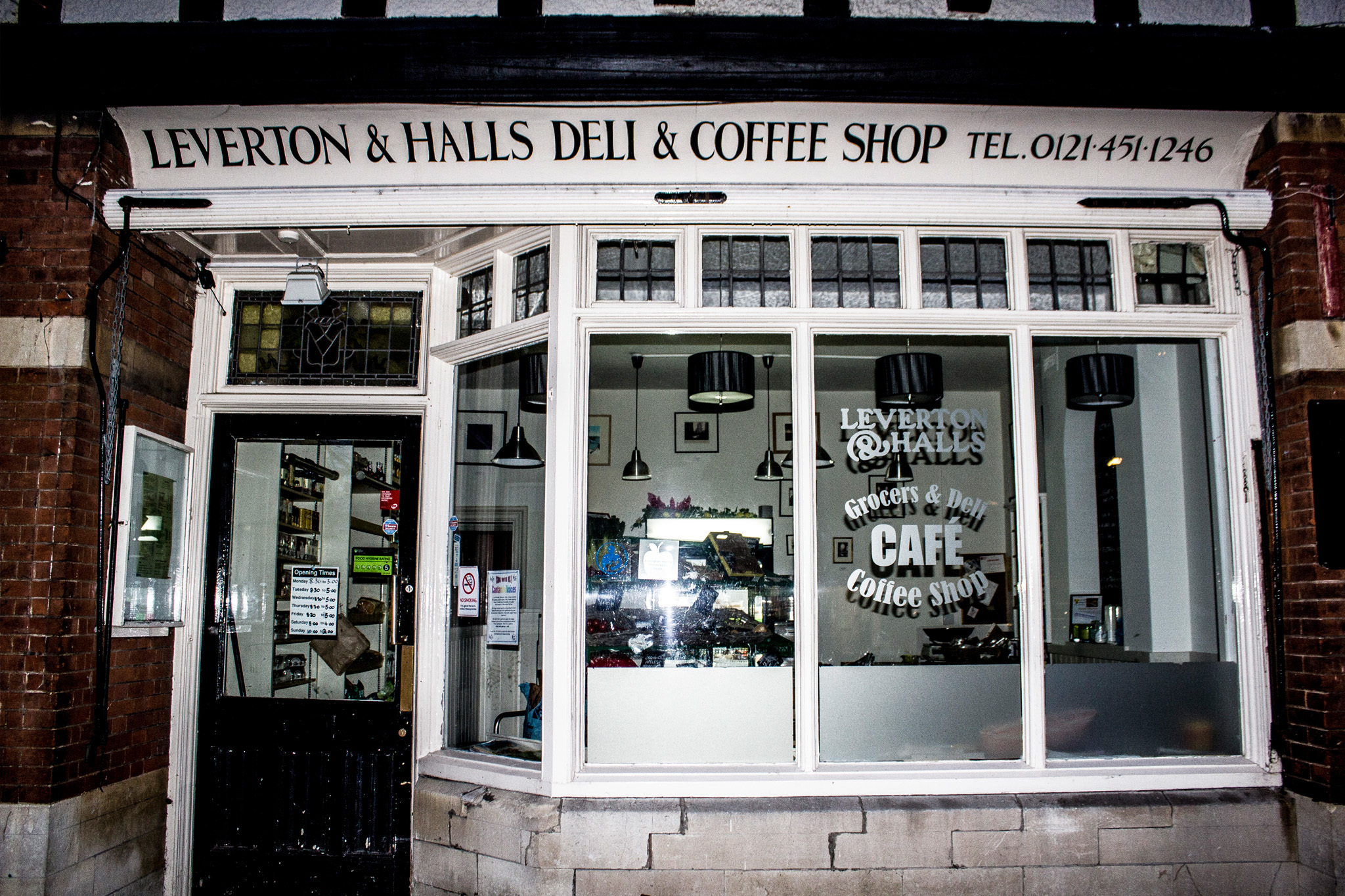 Charming cafe in Leverton with inviting storefront, ideal for networking events.