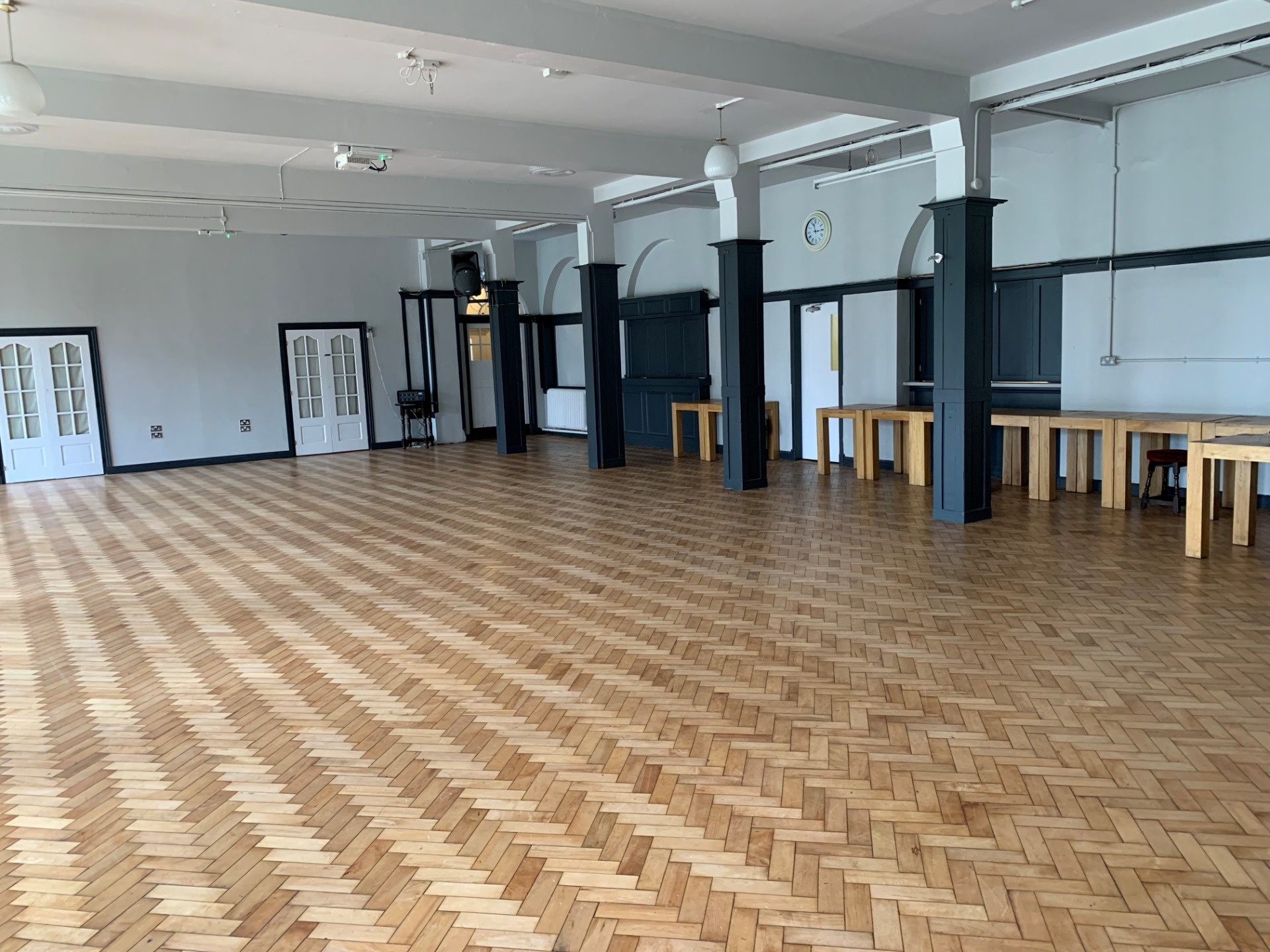 Spacious Terrace Room at Rowheath Pavilion, perfect for meetings and gatherings.