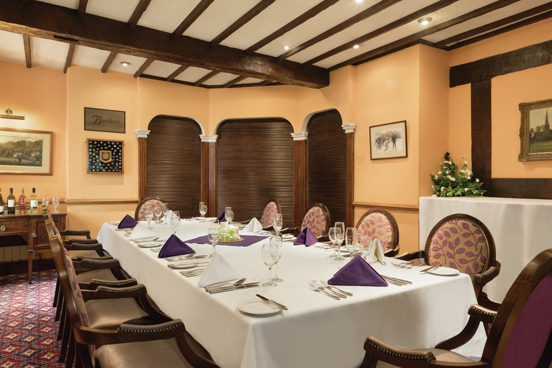 Presidential Suite dining room at Ramada Solihull, ideal for upscale corporate events.