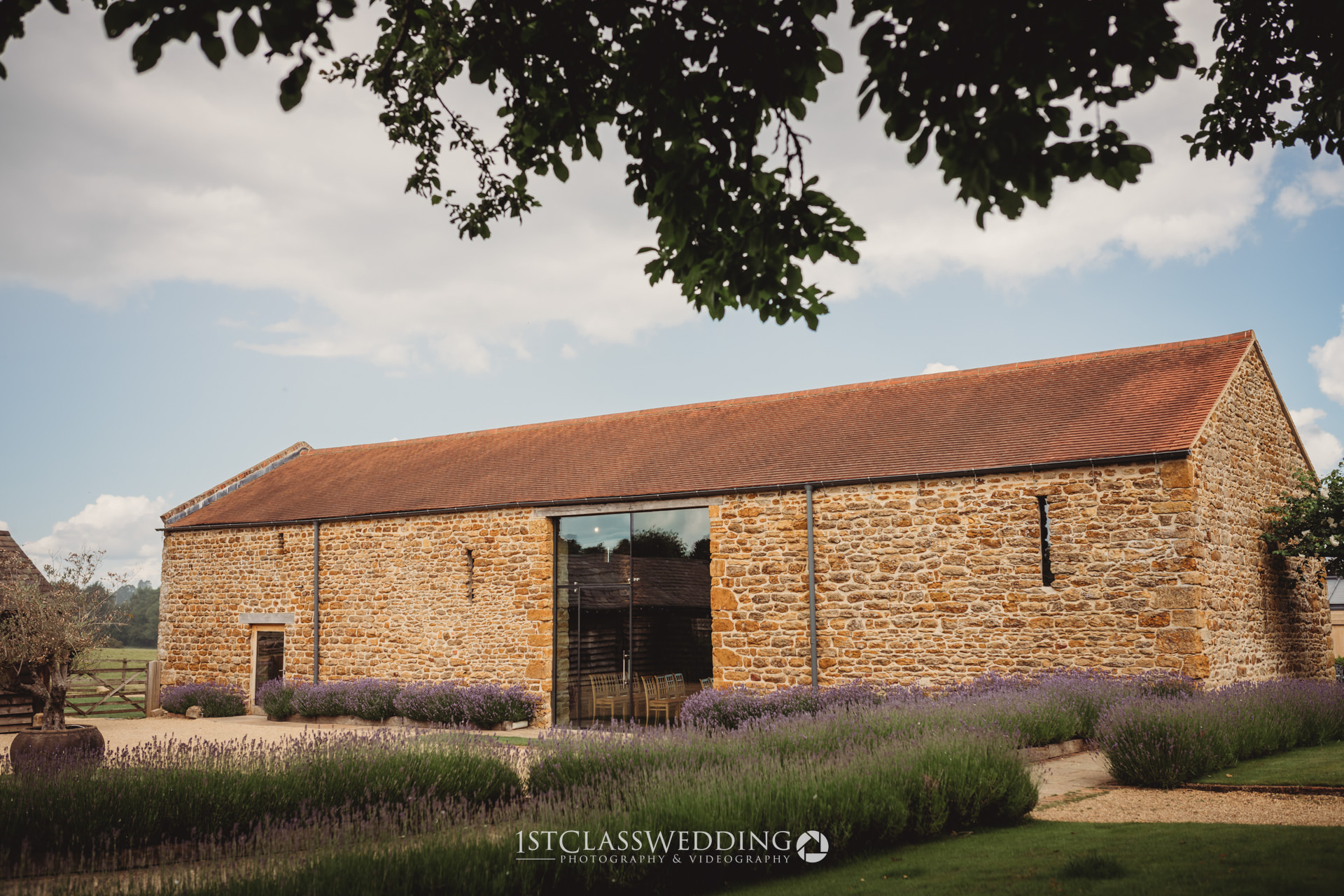 Dodford Room at Dodmoor House: rustic barn venue with lavender, perfect for weddings and retreats.