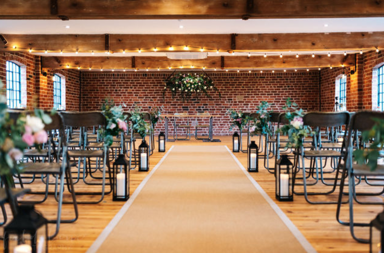 Haarlem Mill event space with rustic decor, ideal for weddings and gatherings.