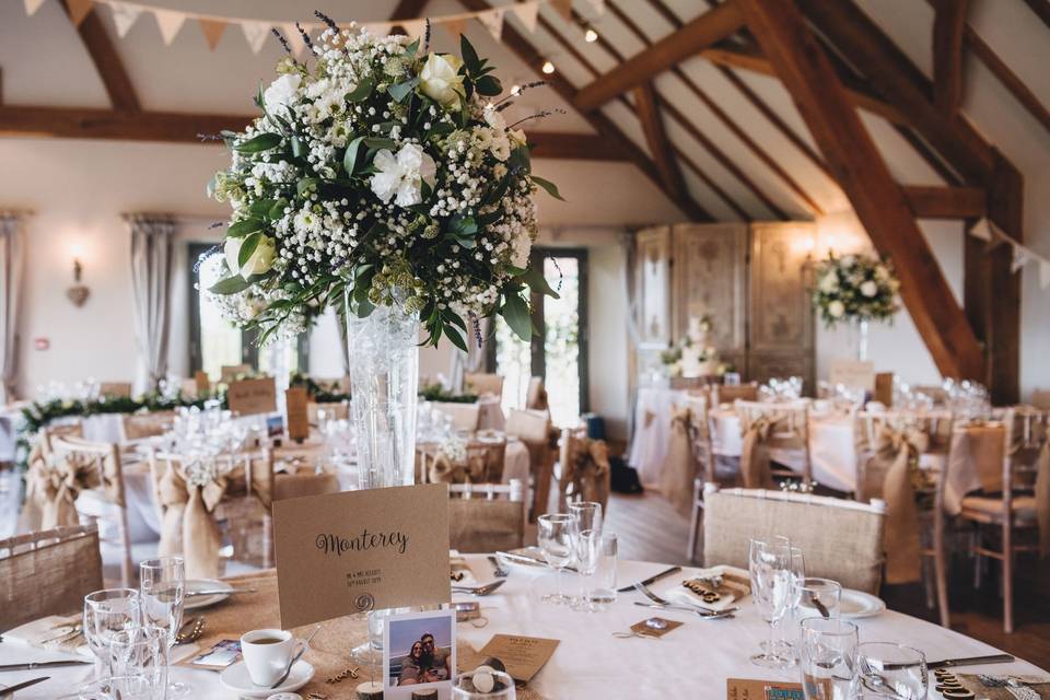 Elegant Bredon Room in Deer Park Hall, ideal for weddings and formal events.