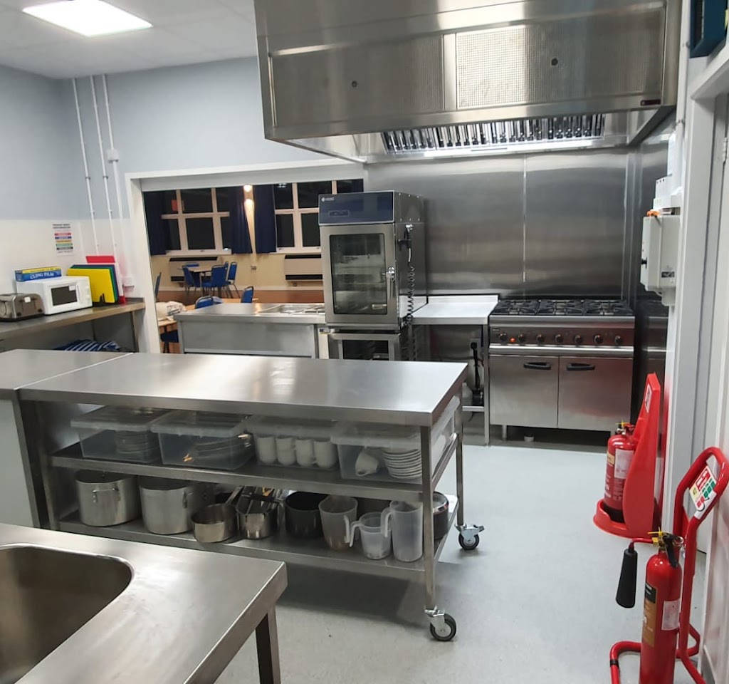 Commercial kitchen in B12 Urban Village Hall for efficient catering events.