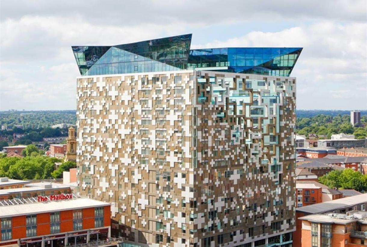 Modern Cube Hotel Birmingham with unique design, ideal for meetings and events.