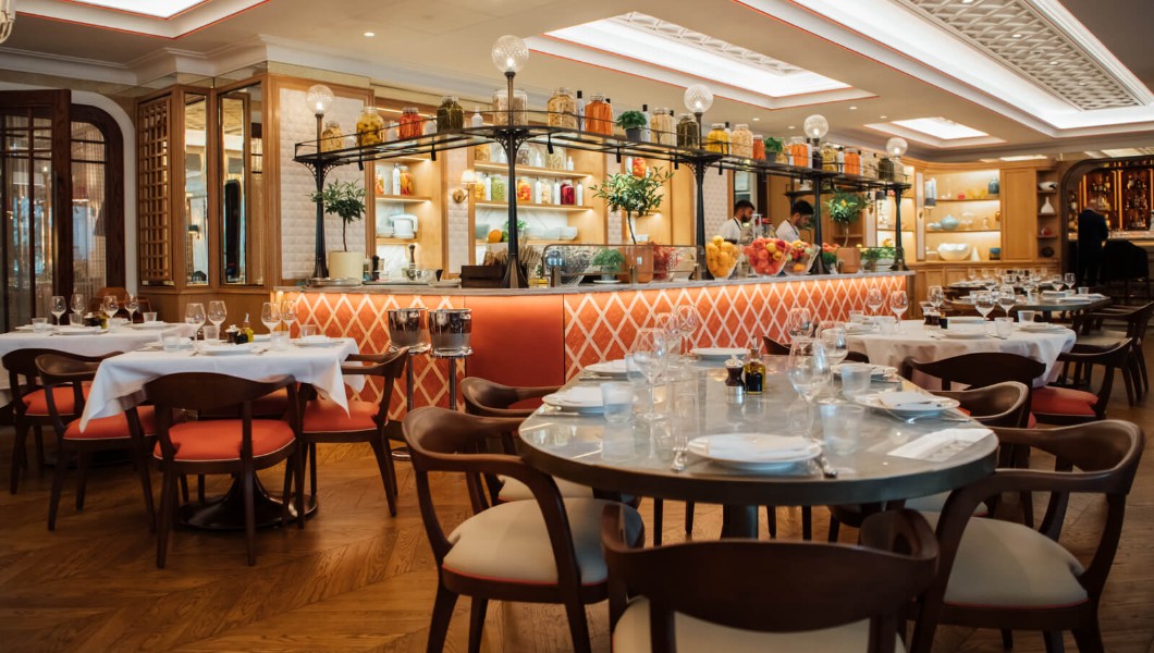 Elegant restaurant setting in La Maison Ani, perfect for intimate meetings and events.