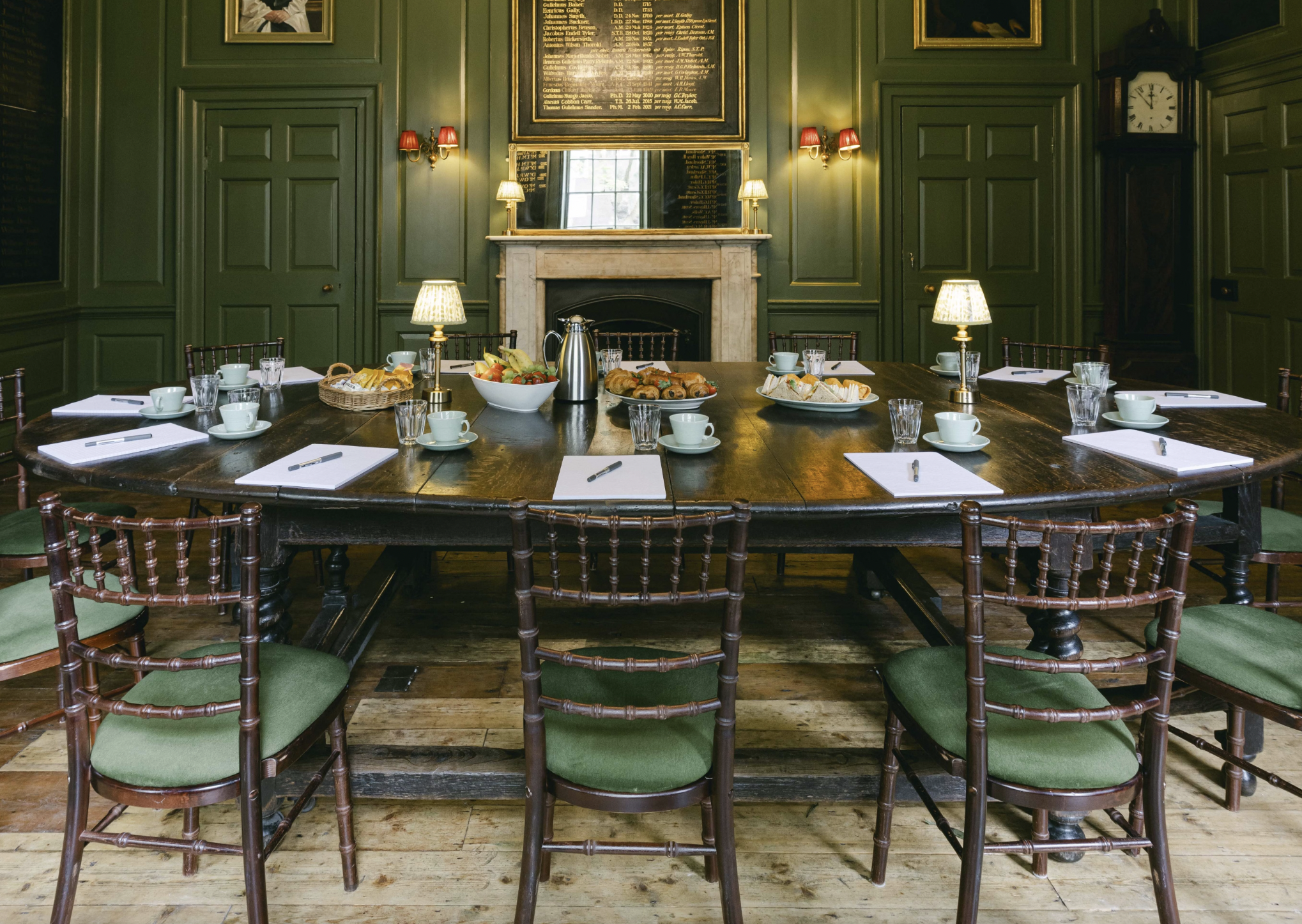 Vestry House meeting room with rustic table, ideal for workshops and strategy meetings.
