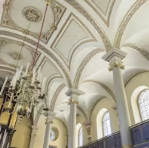 St Giles in the Fields Church: elegant venue with ornate ceilings for upscale events.