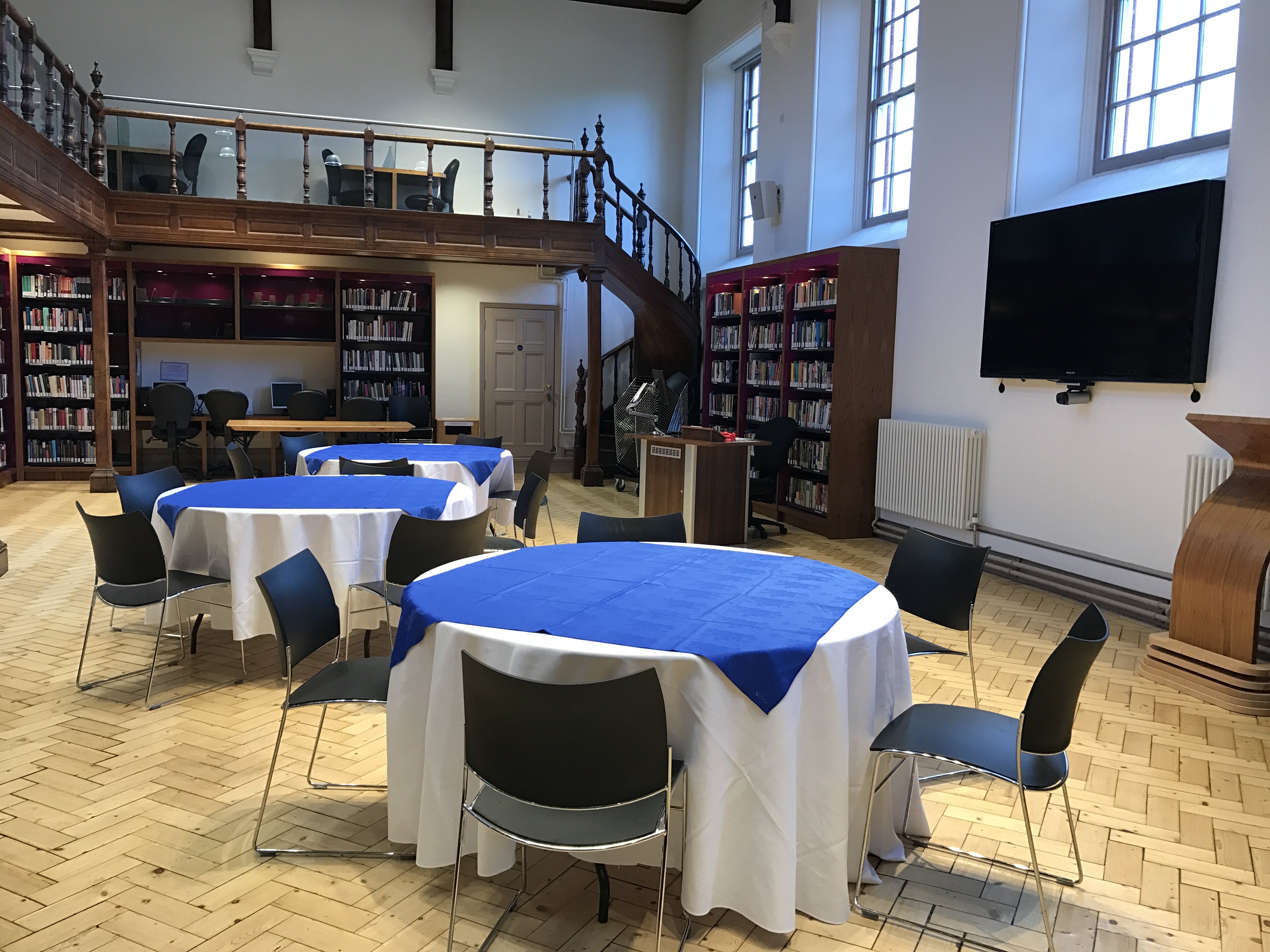 Garnett Room at Marlborough College: modern meeting space for workshops and seminars.