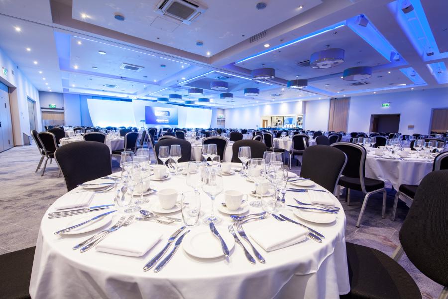 Elegant banquet setup in Mercian Suite, BCEC for corporate events and gatherings.