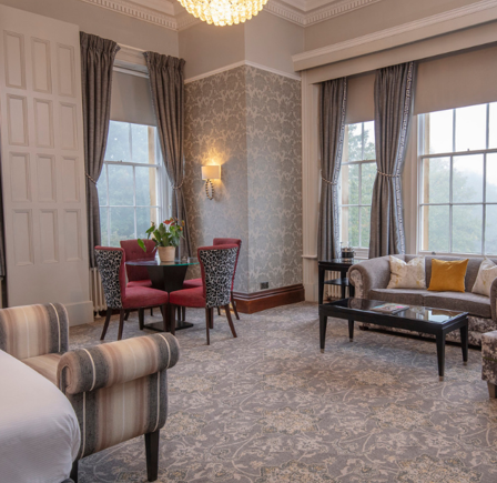 Richmond Castle Suite at Oulton Hall: elegant meeting space for networking and discussions.