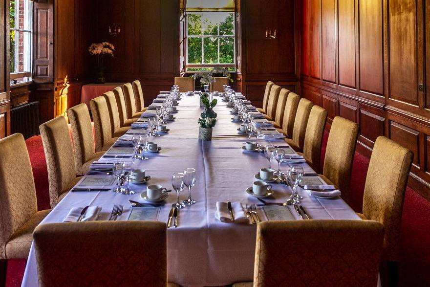 Courtyard Room at Edgbaston Golf Club, elegant meeting space for formal events.