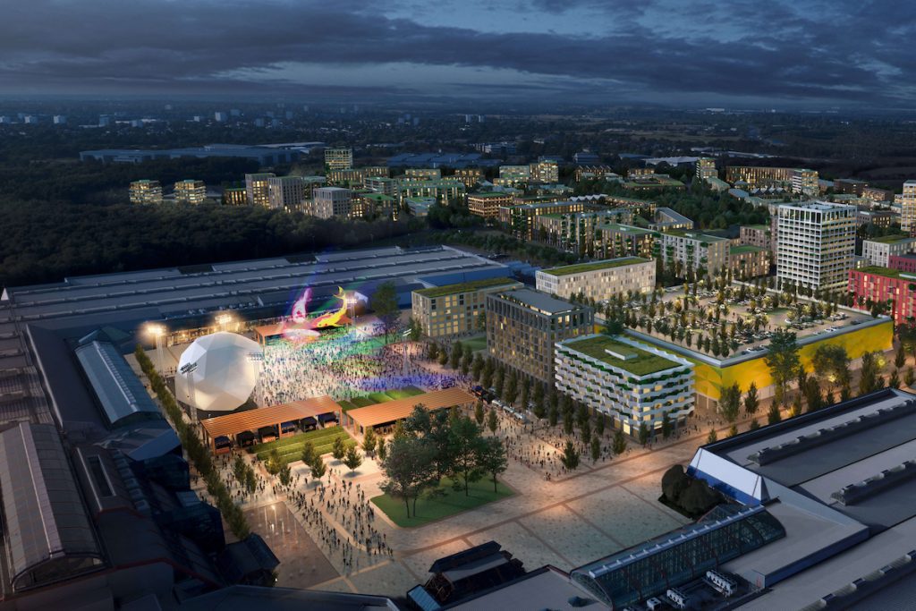 Vibrant Breakout Area at The NEC Birmingham, ideal for conferences and corporate events.