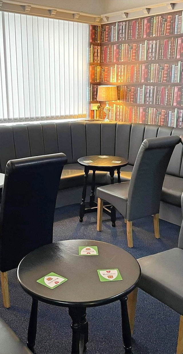 Cozy Cobham Lounge booth for informal meetings and networking events.