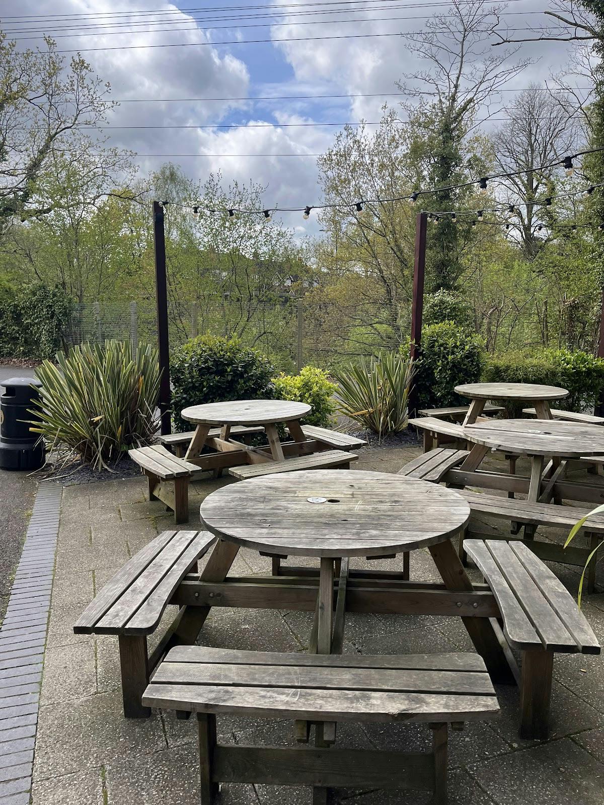 Outdoor seating at The Country Girl Selly Oak, perfect for team-building events.