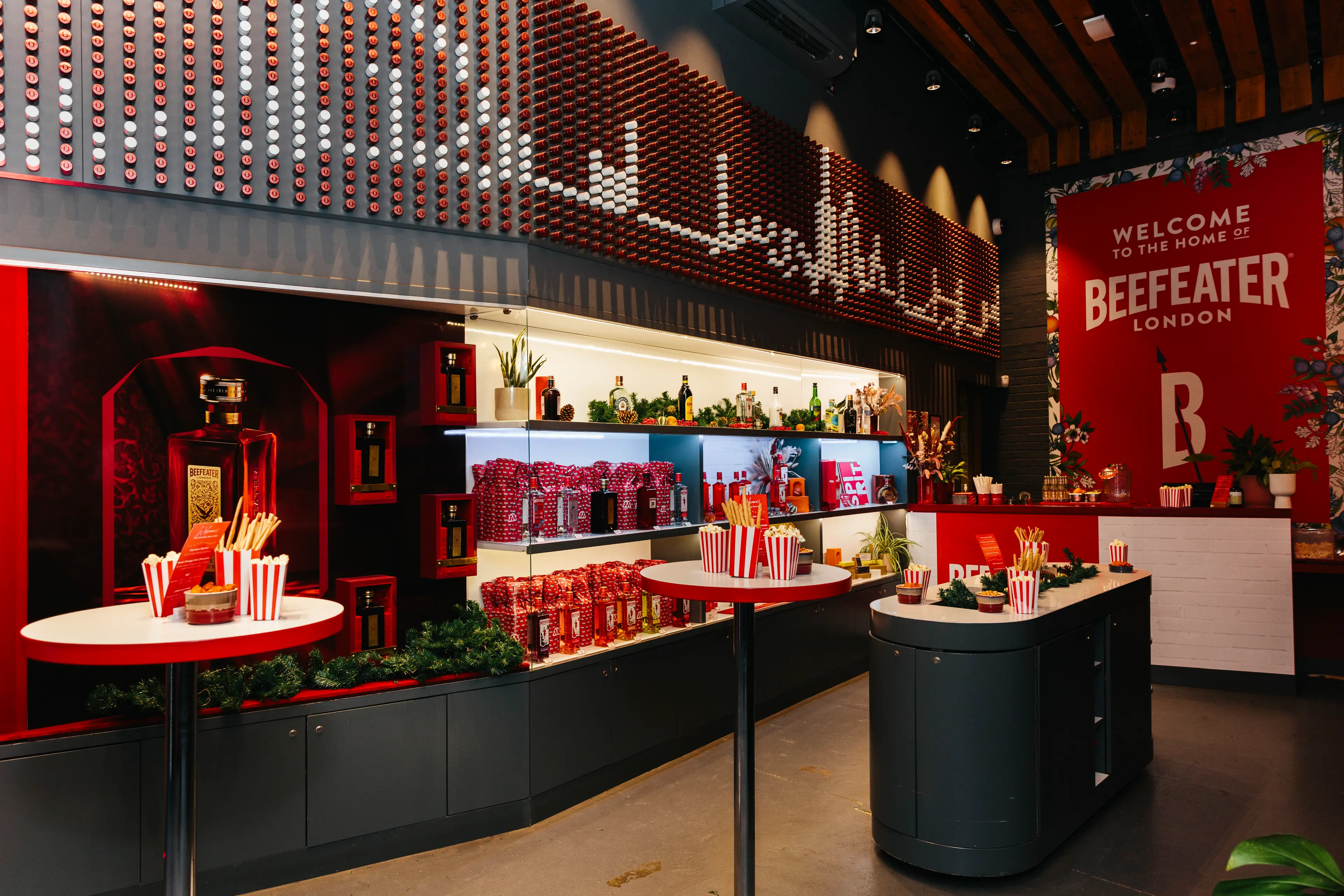 Vibrant bar area for brand activation event in Beefeater Birmingham South.