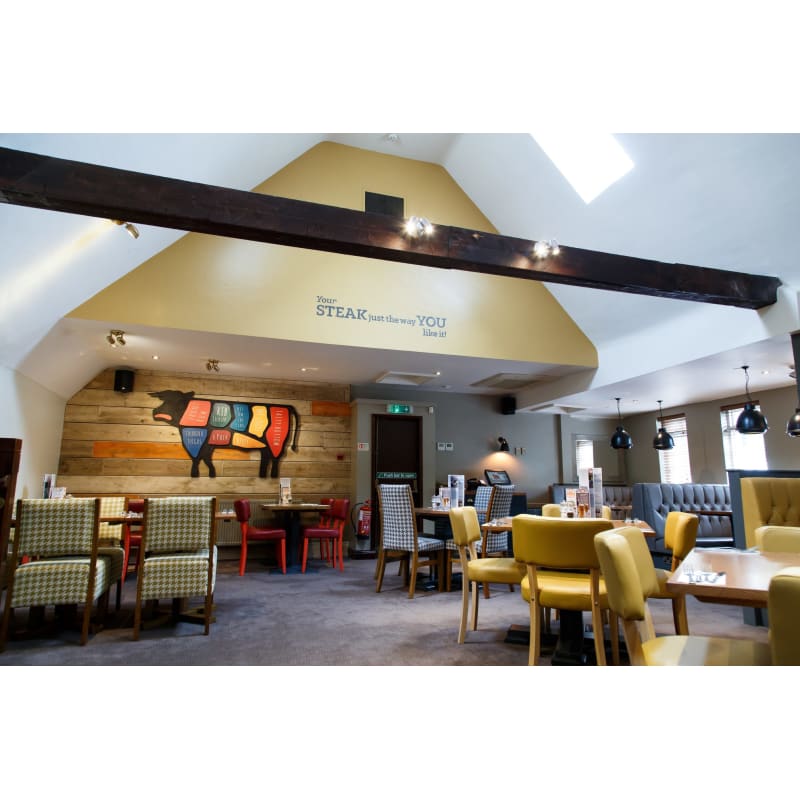 Stylish Beefeater Birmingham South bar with modern decor, perfect for intimate events.