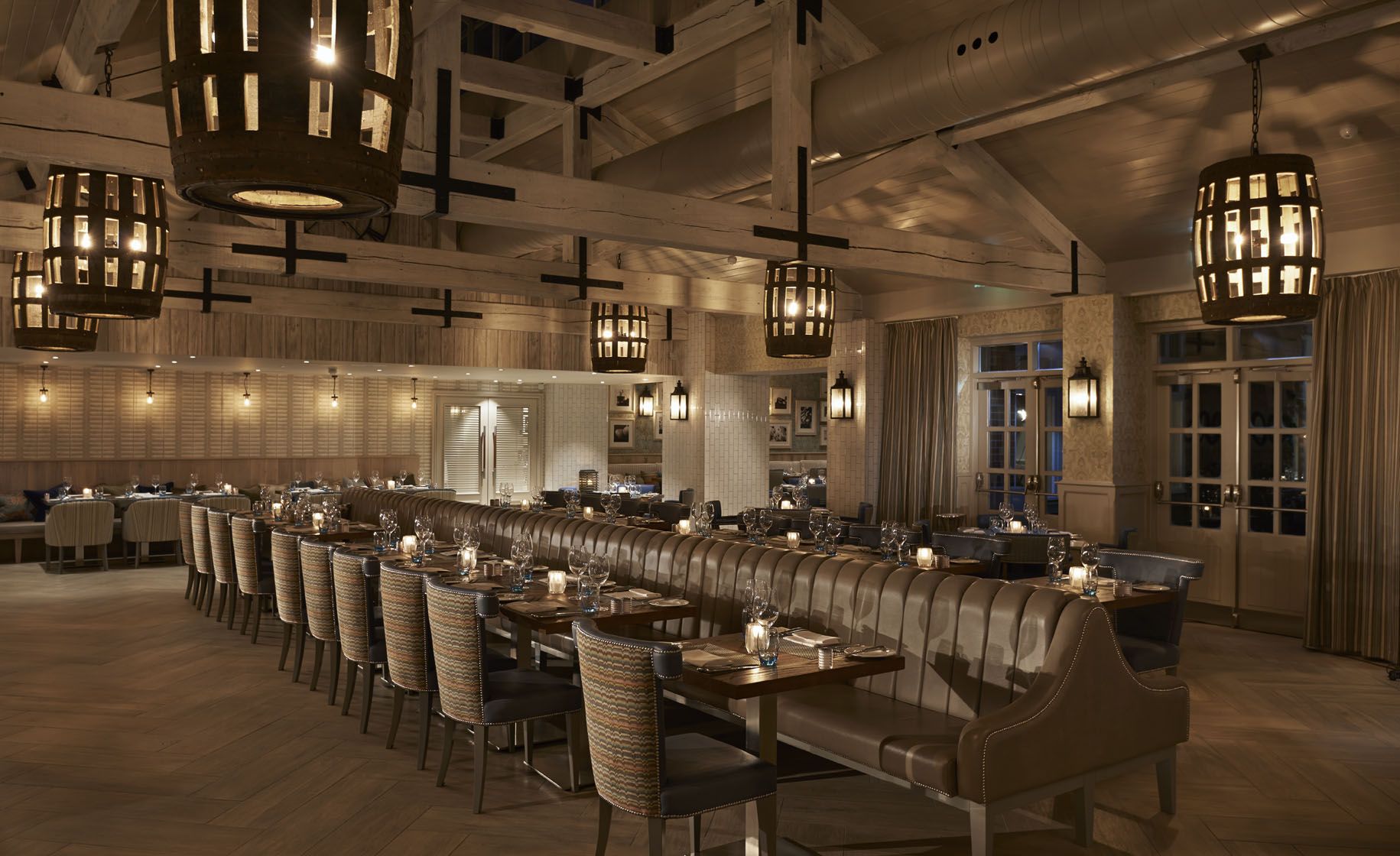 Elegant Blythe Room with inviting table setup, ideal for corporate events and upscale dinners.