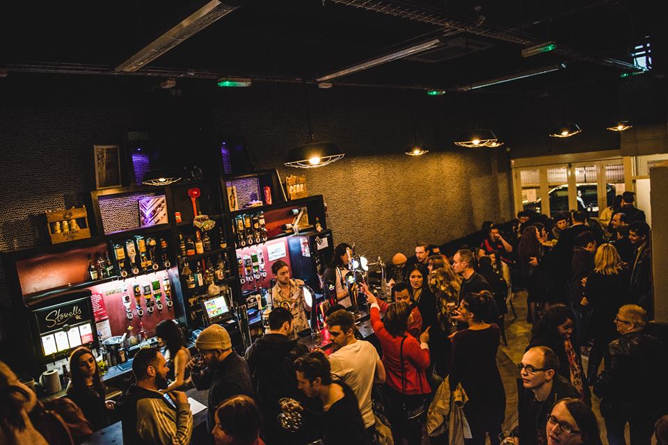 Vibrant Basement Bar at The Sunflower Lounge, perfect for networking events and meetups.