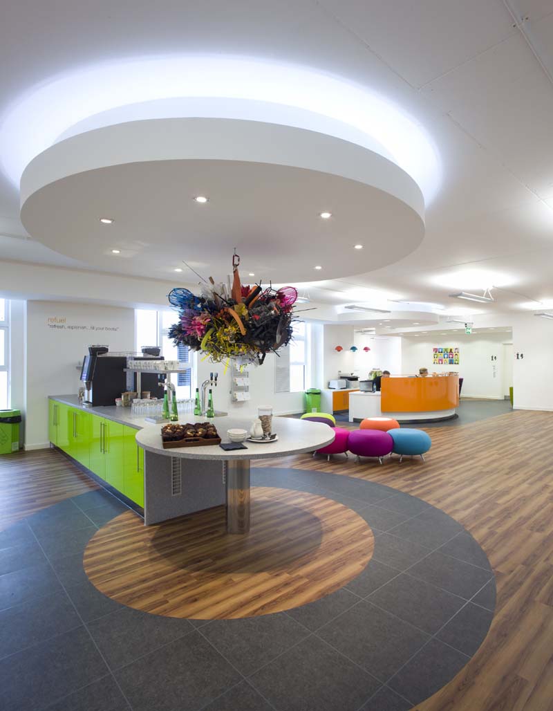 Vibrant Hive Meeting Room with colorful decor, ideal for networking events and workshops.