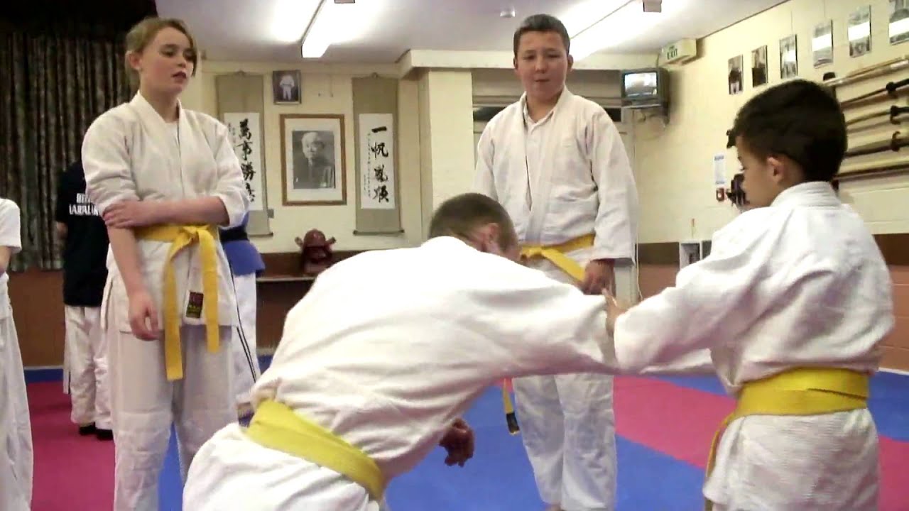 Jujitsu training session at Beeches Martial Arts, showcasing teamwork and skill development.