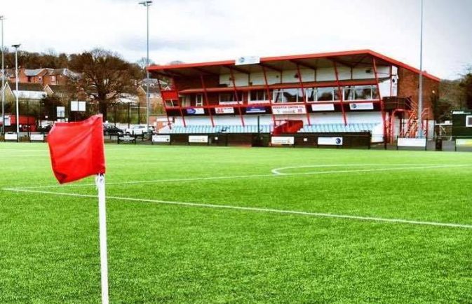 3G Pitch at Redditch United FC, vibrant red accents, ideal for sports events and gatherings.