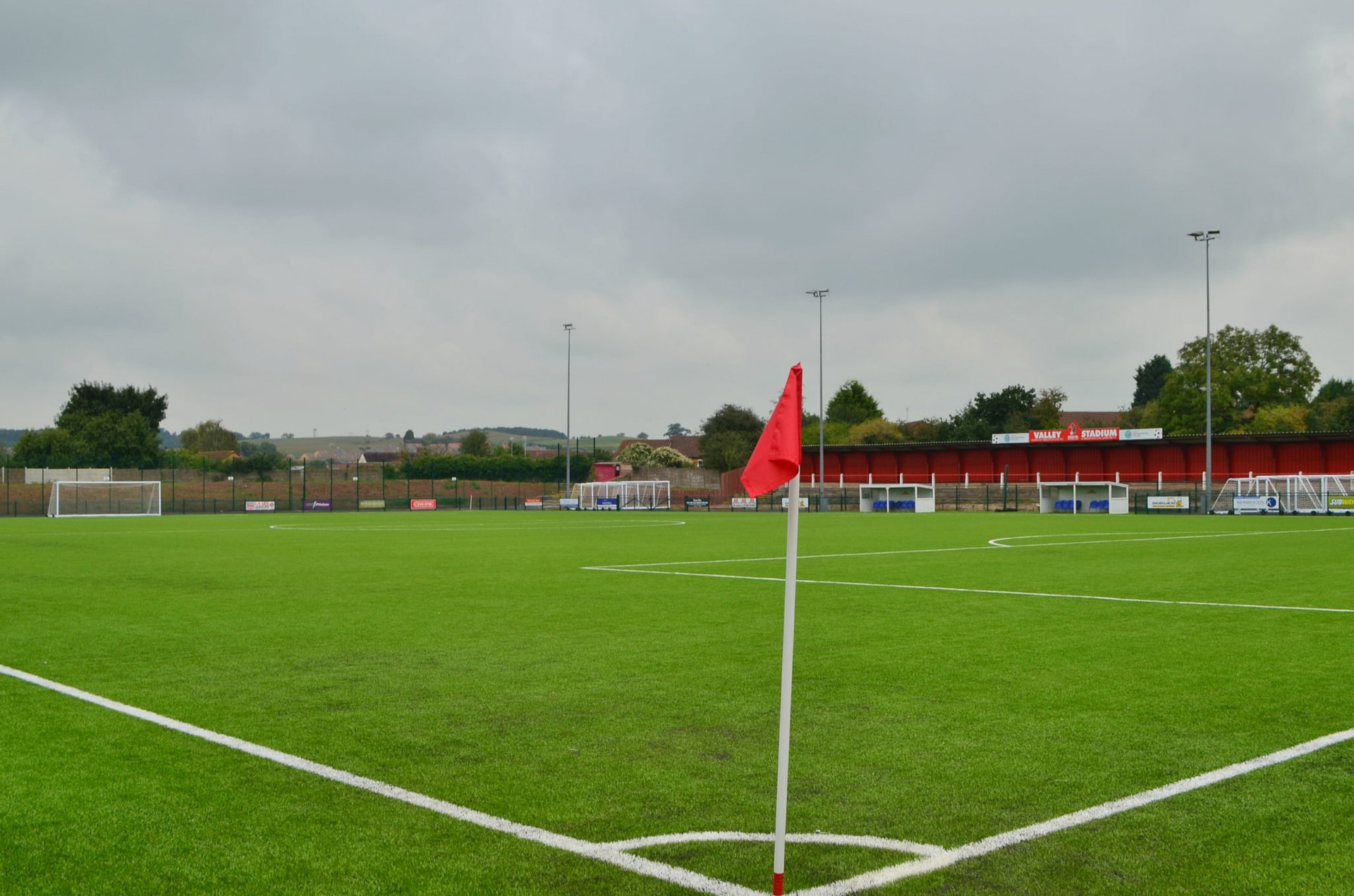 3G Pitch at Redditch United FC, vibrant soccer field for sporting events and team-building.