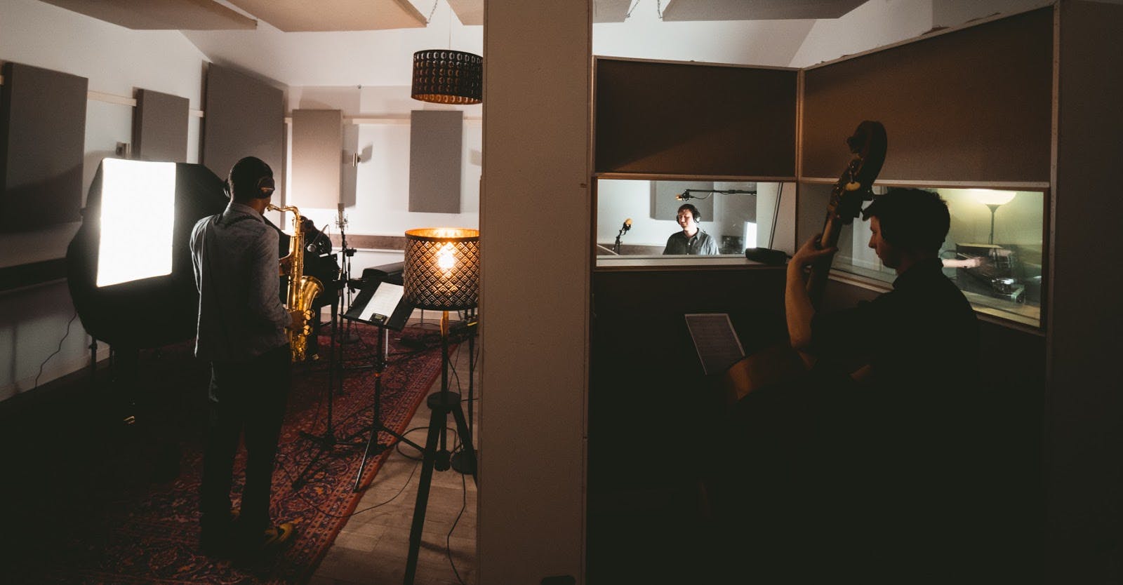 Recording studio in Sansom Studios, cozy space for live performances and intimate events.