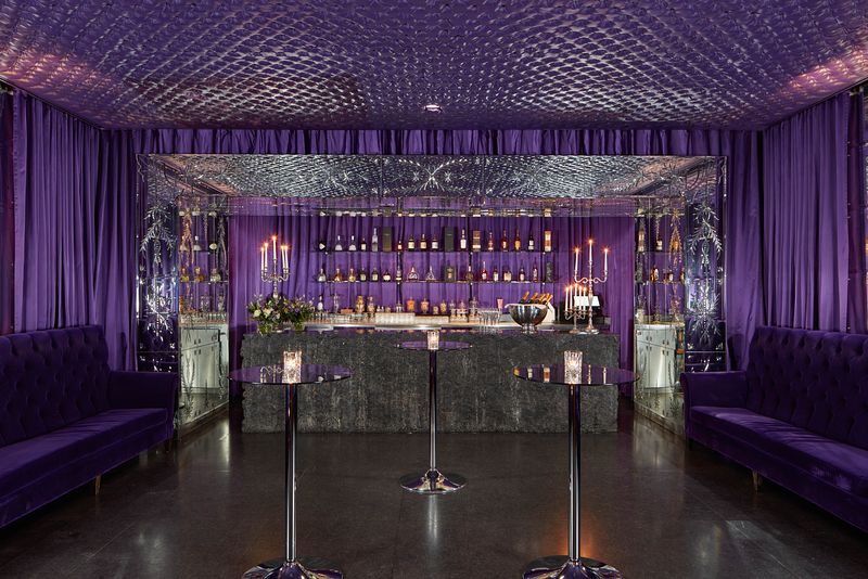 Sophisticated Purple Bar in Sanderson London, ideal for upscale cocktail receptions.