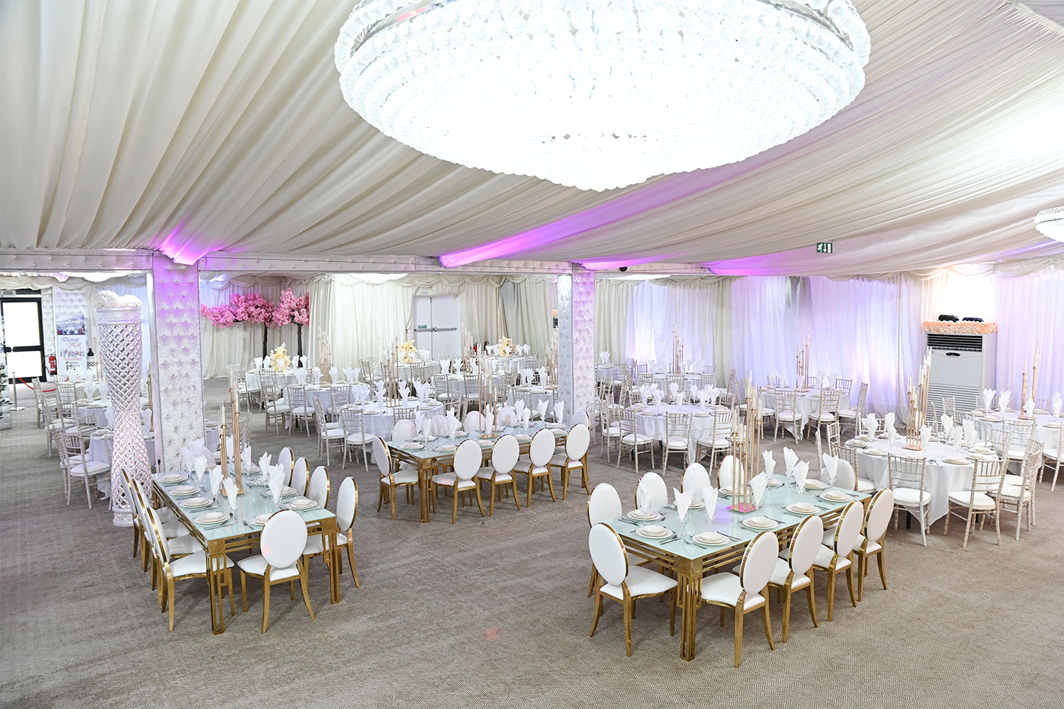 Elegant event space in Digbeth Hall, perfect for weddings and corporate events.