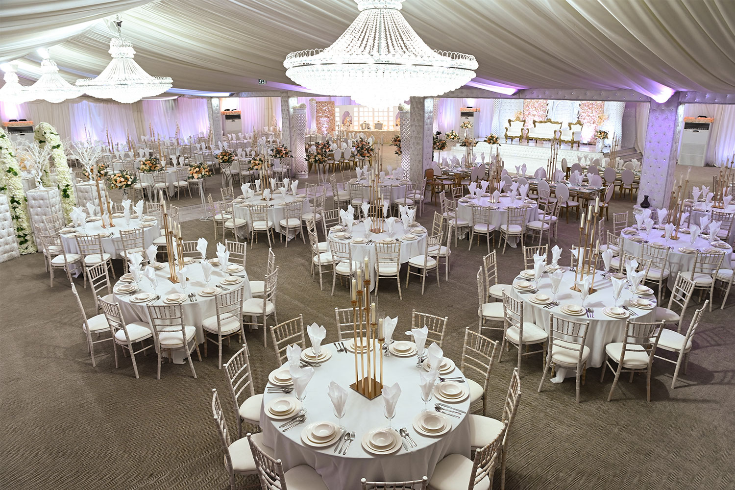 Elegant Function Room in Digbeth Hall, perfect for weddings and formal events.