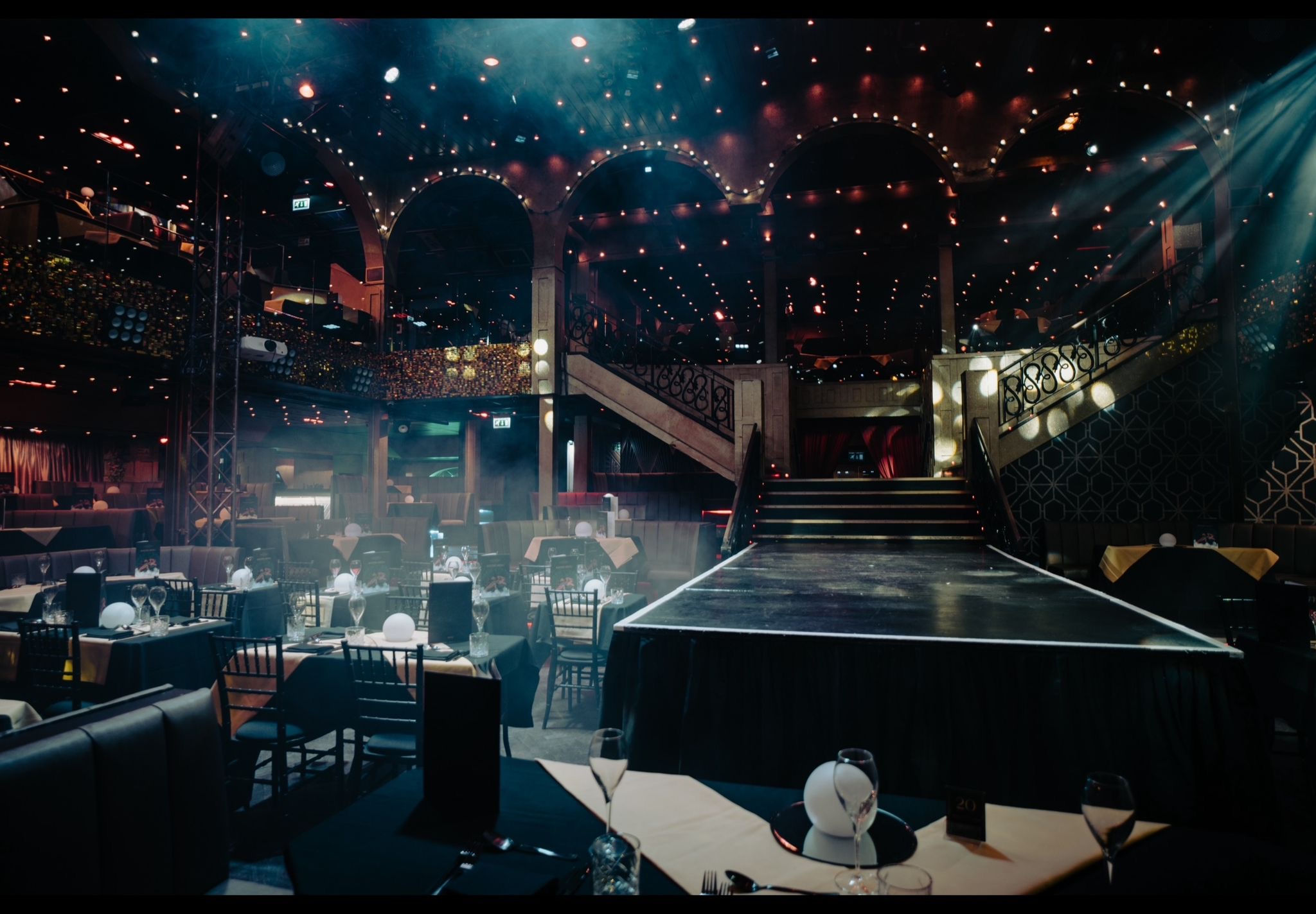Elegant event space at Eight Embankment, perfect for fashion shows and gala dinners.