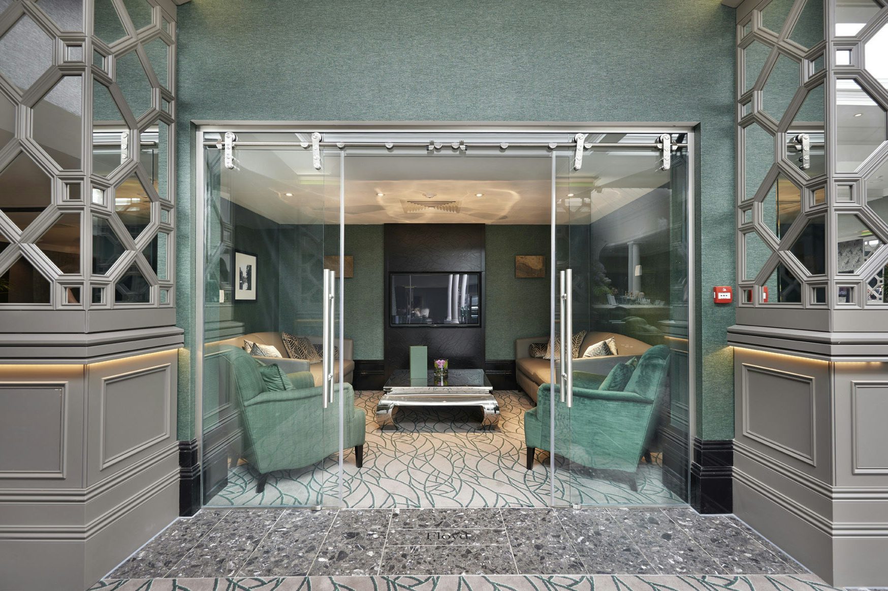 Kingbury Suite entrance at The Belfry, modern decor for meetings and networking events.