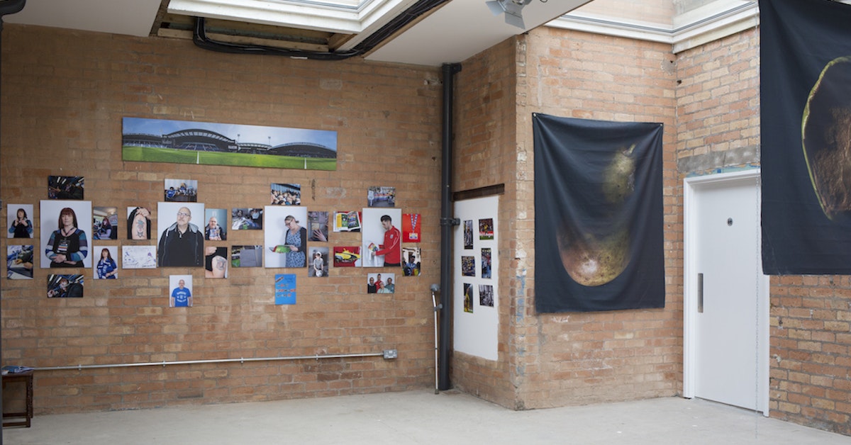 Screening room in Iron House with exposed brick, ideal for exhibitions and networking events.
