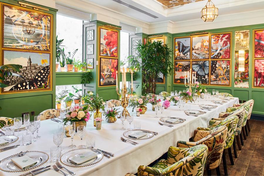 Elegant dining space at The Ivy Temple Row, perfect for intimate events and corporate dinners.