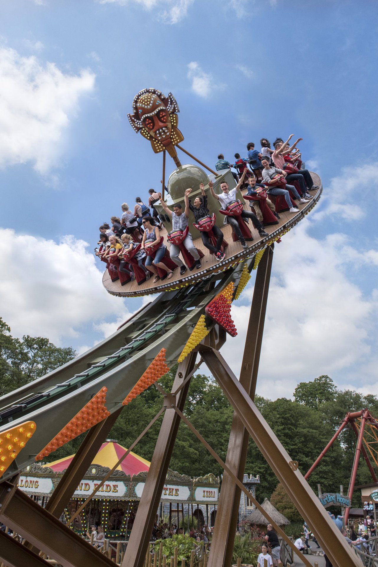 Thrilling amusement park ride at West Midlands Safari Park for corporate events.