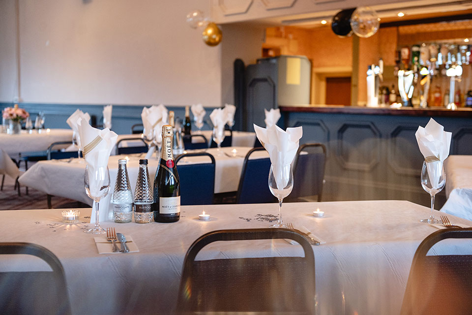 Elegant dining area at The Court Oak Harborne, perfect for corporate events and celebrations.