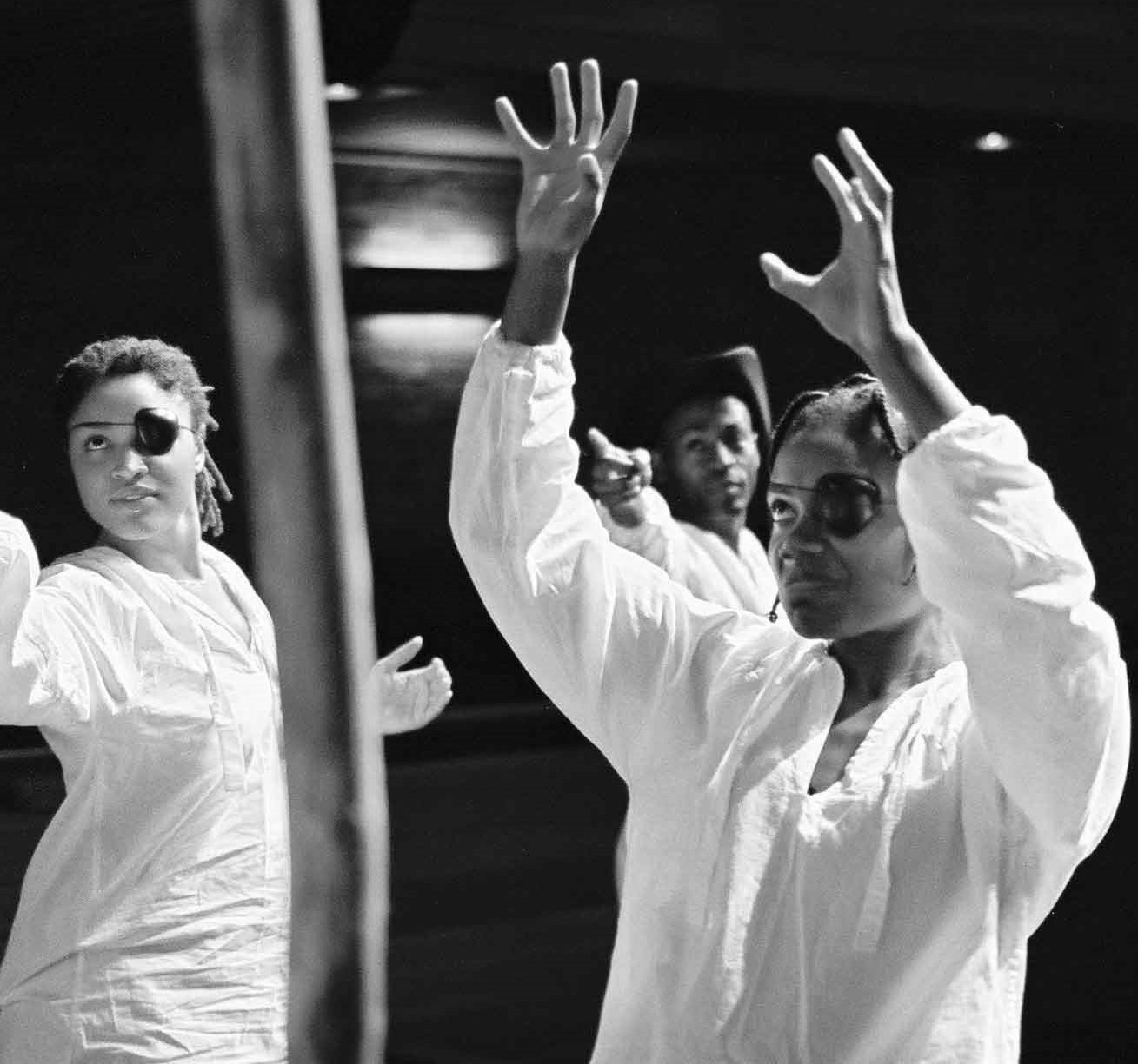 Dynamic performance at Midland Actors Theatre showcasing expressive movements and costumes.