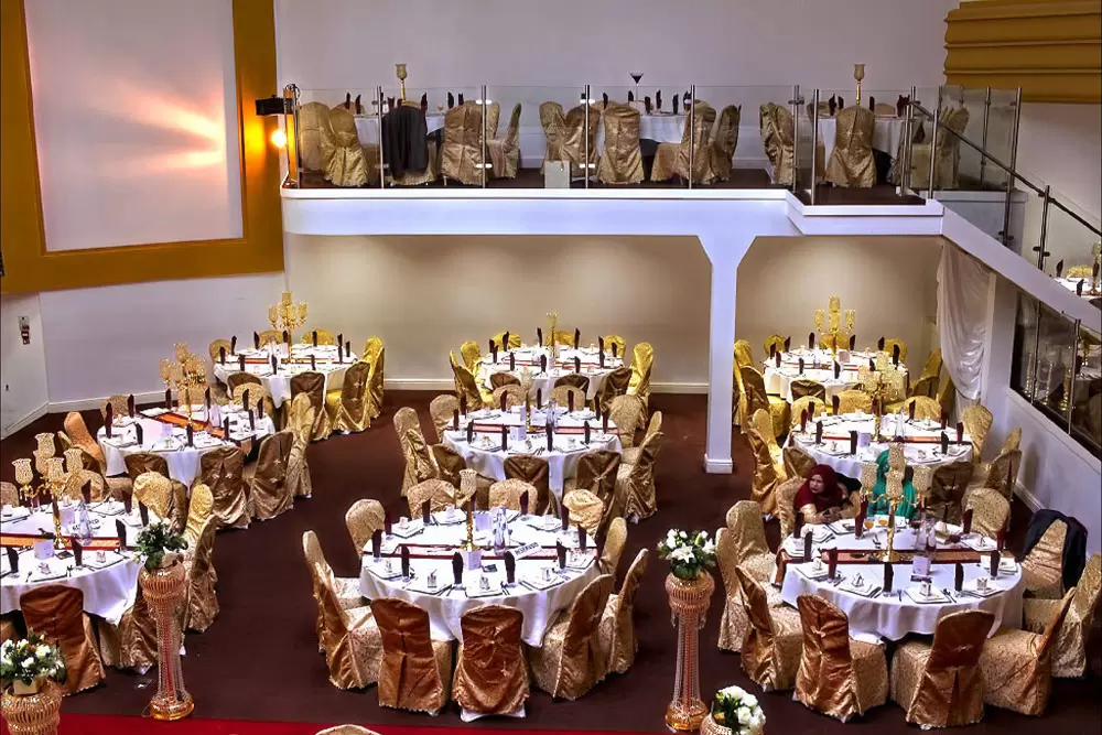 Elegant banquet hall in Badshah Palace, ideal for weddings and corporate events.