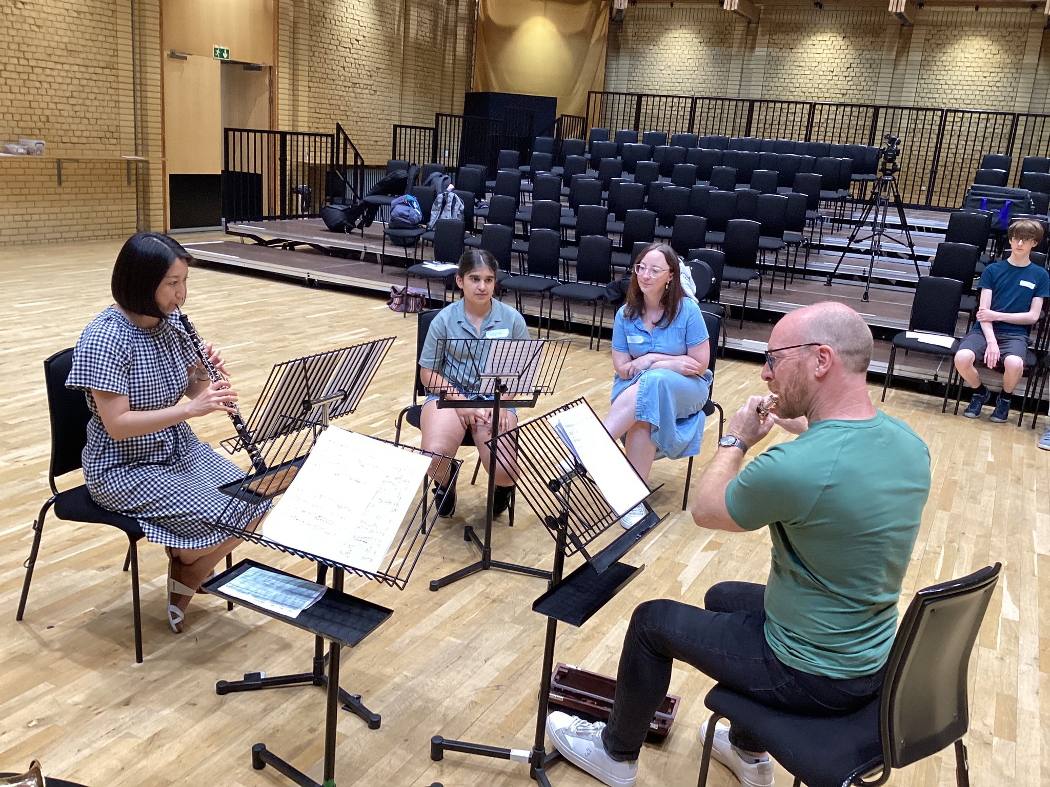 Parabola Arts Centre ensemble rehearsal, showcasing acoustics and intimate layout.