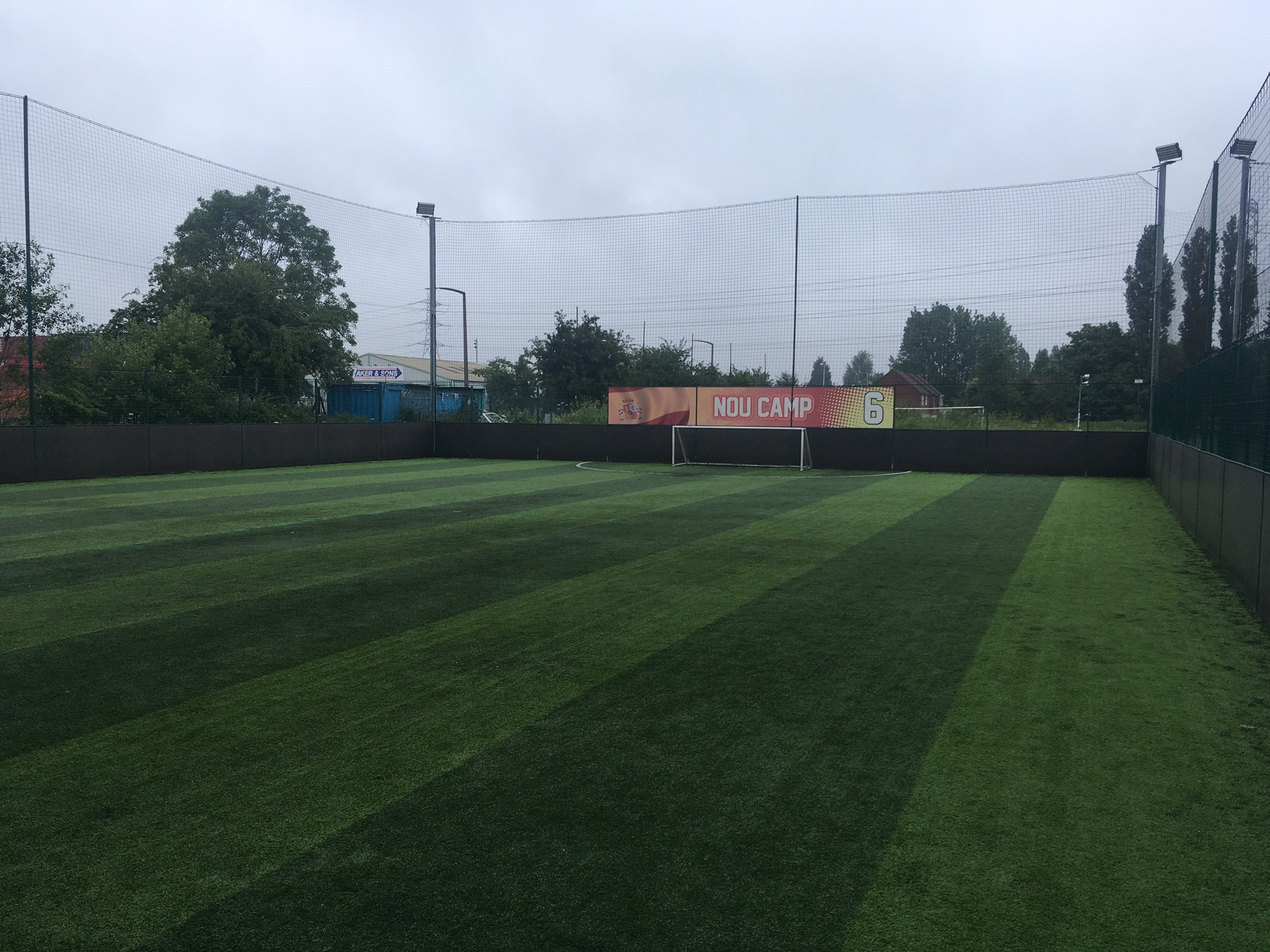 All Weather Pitch at Rowley Campus: vibrant turf soccer field for team-building events.