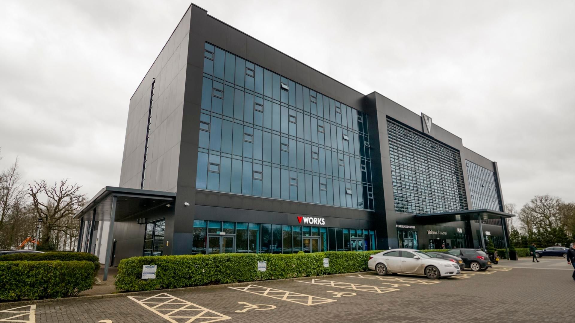 Modern venue with large glass windows for corporate meetings and events at Shirley Community Centre.