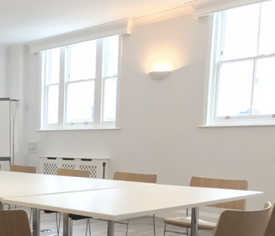 Minimalist meeting room in St Pauls Knightsbridge, perfect for collaborative sessions.
