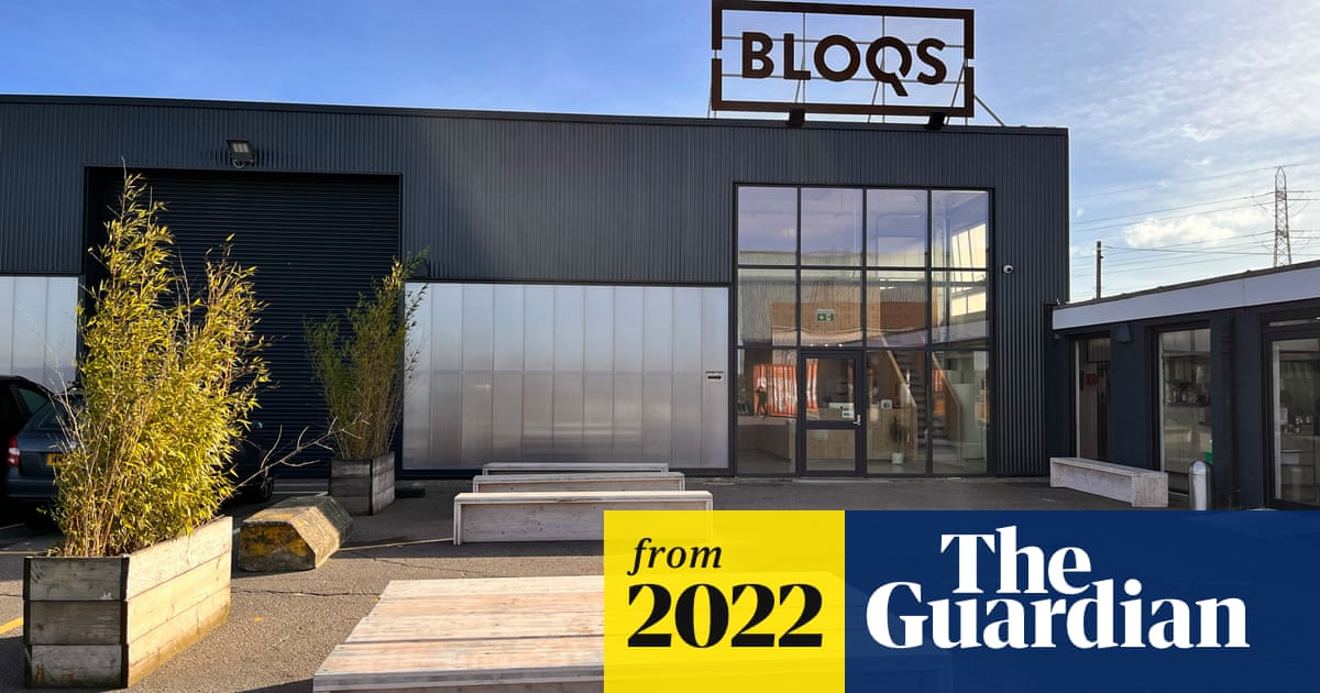 3D printing service venue in Bloqs London with sleek exterior and outdoor seating for events.