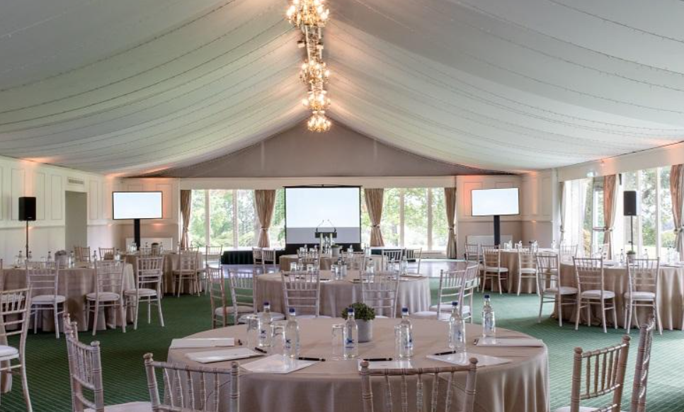 Pavilion Marquee at Dundas Castle, elegant event space for corporate meetings and galas.