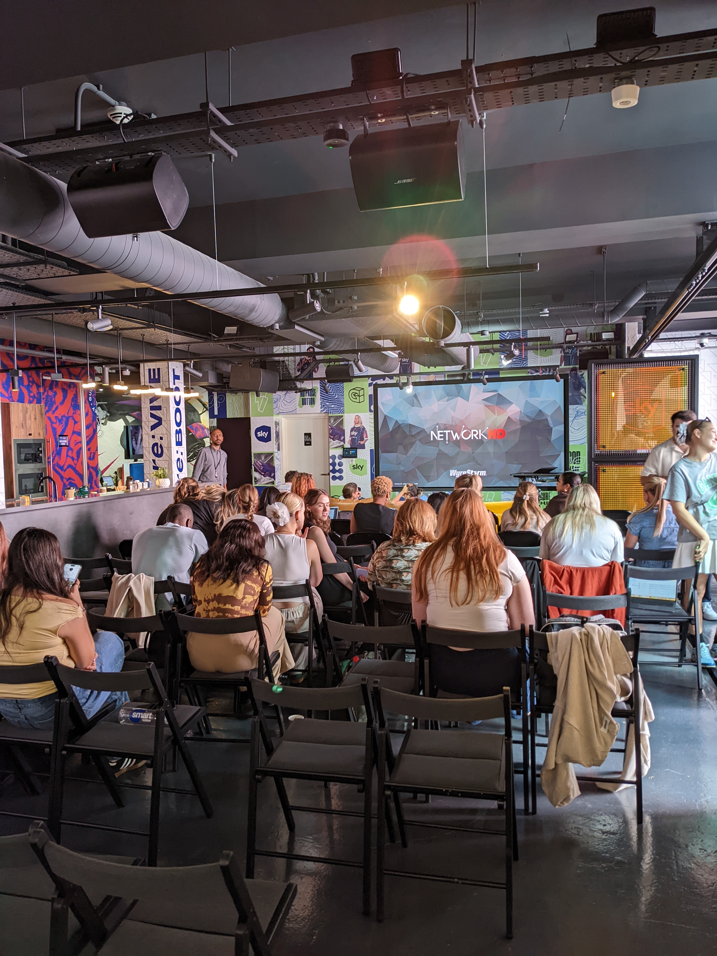 Ground Floor at Sky Guild Gaming Centre, modern event space for presentations and networking.