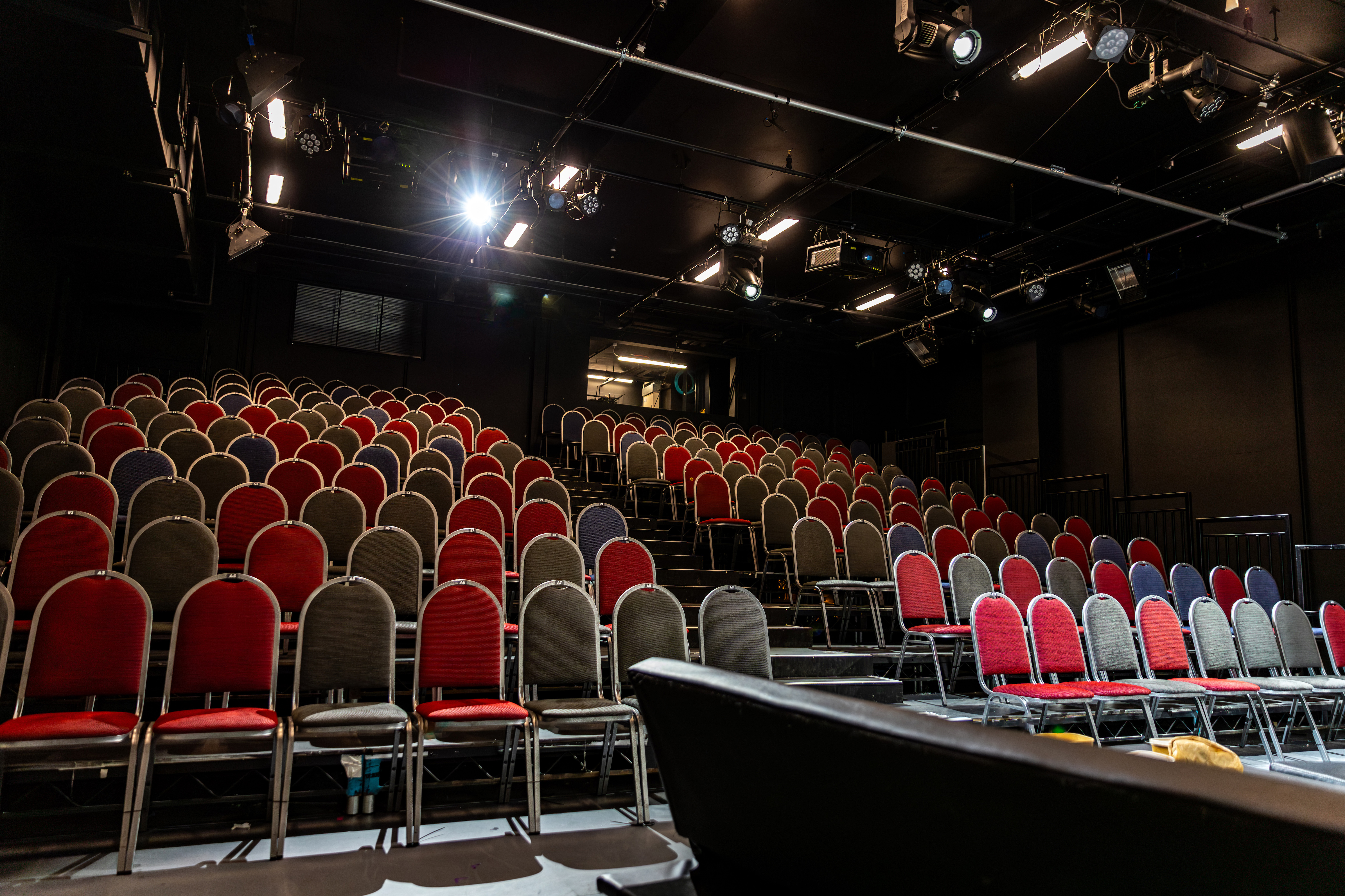 King's Head Theatre auditorium with tiered seating for presentations and events.